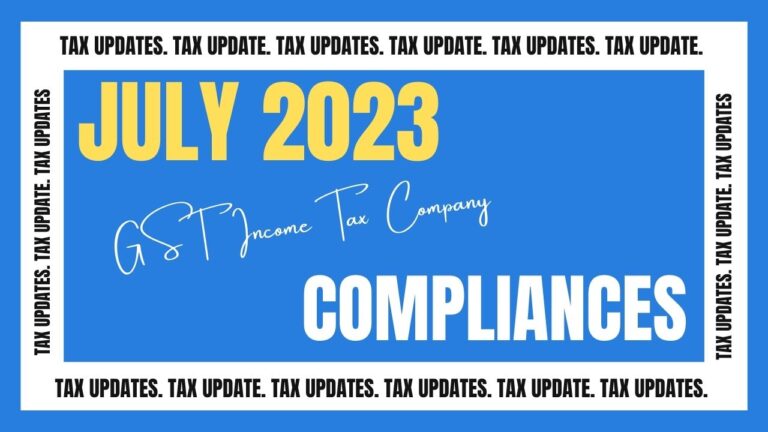 JULY 2023 TAX COMPLIANCE CALENDAR