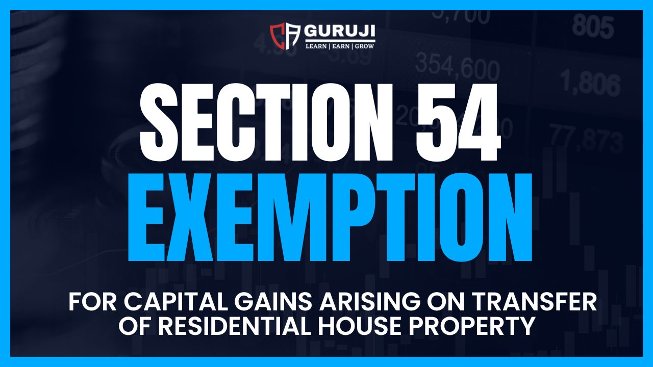 If you sold your property than section 54 can save your tax