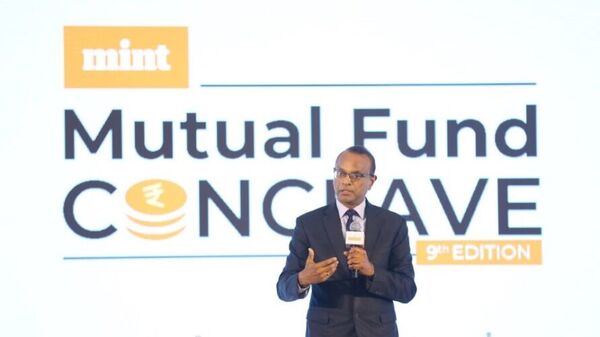 G Ananth Narayan, whole time member of Sebi, at Mint’s 9th annual mutual fund conclave. (Mint)