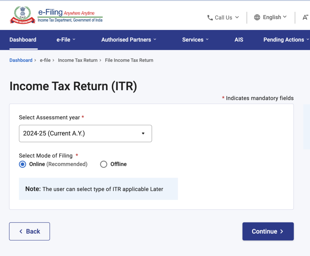 New ITR 1, ITR 2, ITR 4 (AY 2024-25) available for filing on Income Tax ...