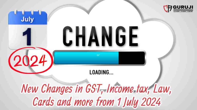 Changes from July 1, 2024: GST, Income Tax, TDS, EPFO, Criminal Law, cards and others