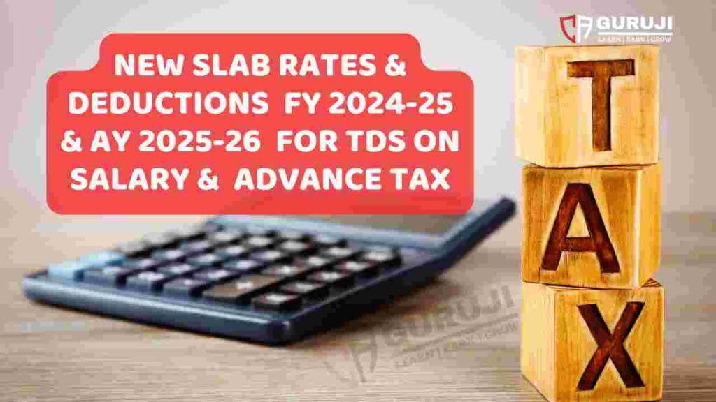 New Tax Slab Rates & Deductions for AY 202526 (FY 202425) as