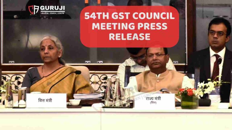 Press Release: 54th GST council meeting