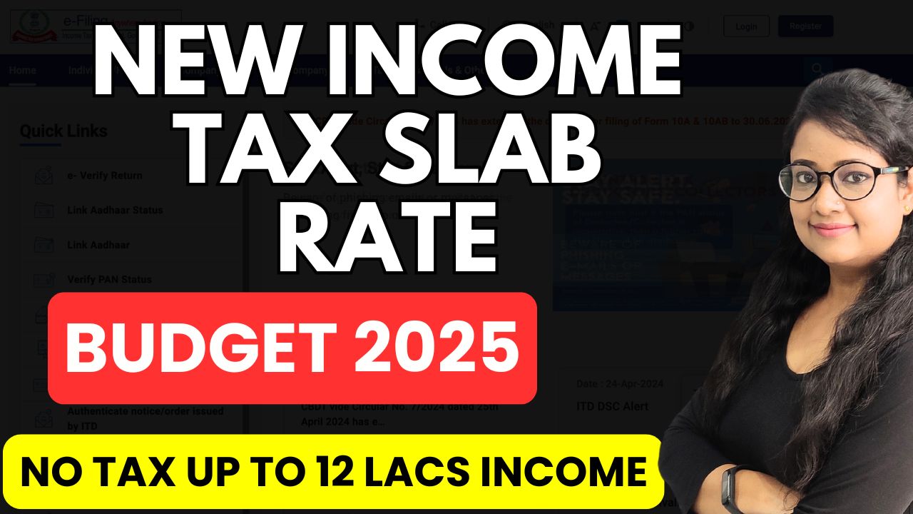 New tax slab rate under New Regime from F.Y. 202526 (A.Y. 2026