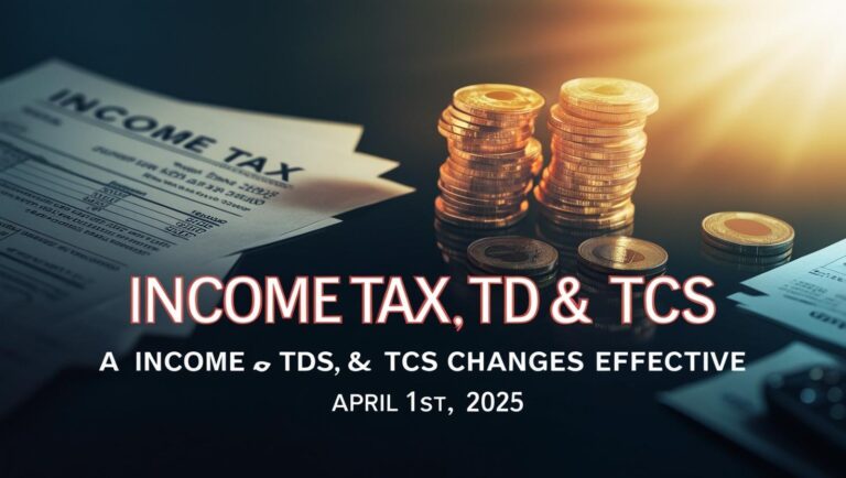 Top 16 Income Tax, TDS, TCS Changes From 1st April 2025