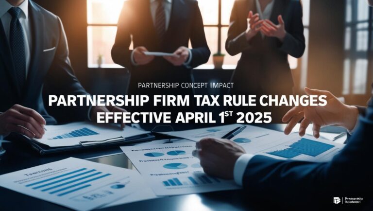 New Income Tax Rules for Partnership Firms (Including LLPs) from 1st April 2025