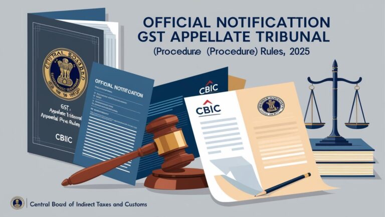 CBIC Notifies GST Appellate Tribunal (Procedure) Rules, 2025