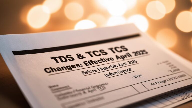 Before Depositing April 2025 TDS/TCS: know TDS & TCS New Changes