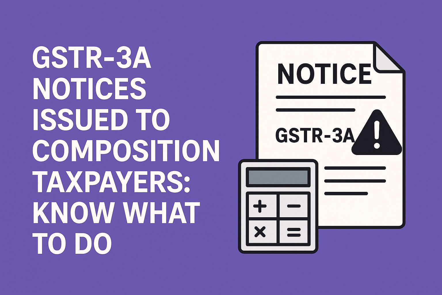 Wrong ⚠️ GSTR-3A Notices Issued to Composition Taxpayers: Know What to Do