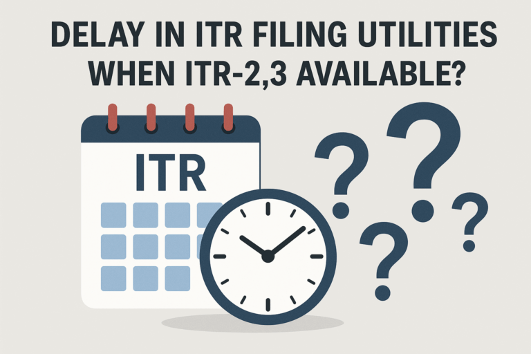 🔍 Delay in ITR Filing Utilities: Why Only ITR-1/4 Are Available So Far? When ITR-2/3 available?