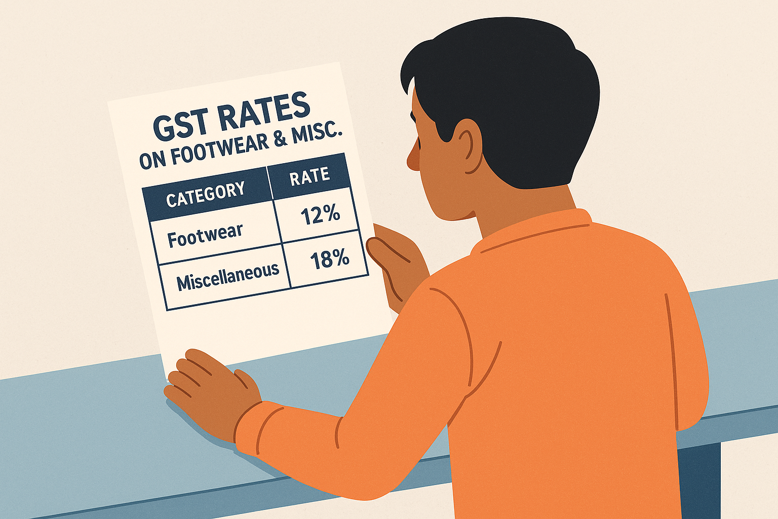 GST Rate change for Footwear and daily-use household goods, medical/optical products, raw materials, industrial goods, and luxury items