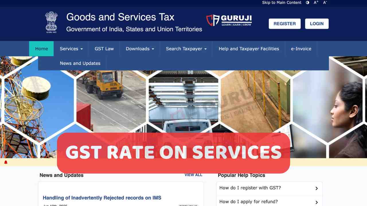 GST Rate Changes on Services – works contracts, passenger and goods transport, hotel, local delivery, job work, beauty & wellness, entertainment, insurance etc.