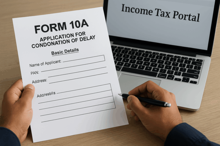 Application for condonation of delay u/s 12A Enabled at Income Tax Portal