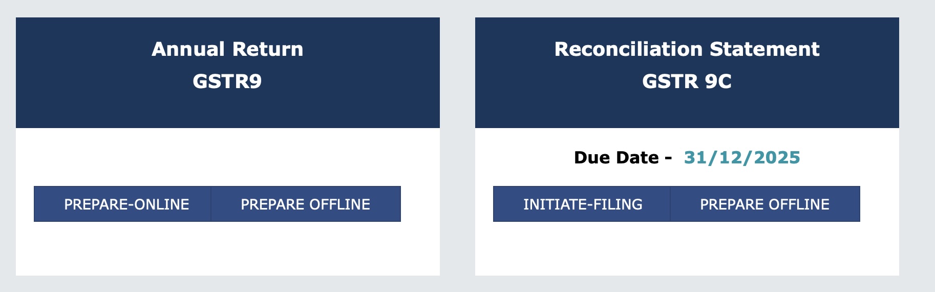 GSTR-9 & GSTR-9C for FY 2024-25 Enabled on GST Portal