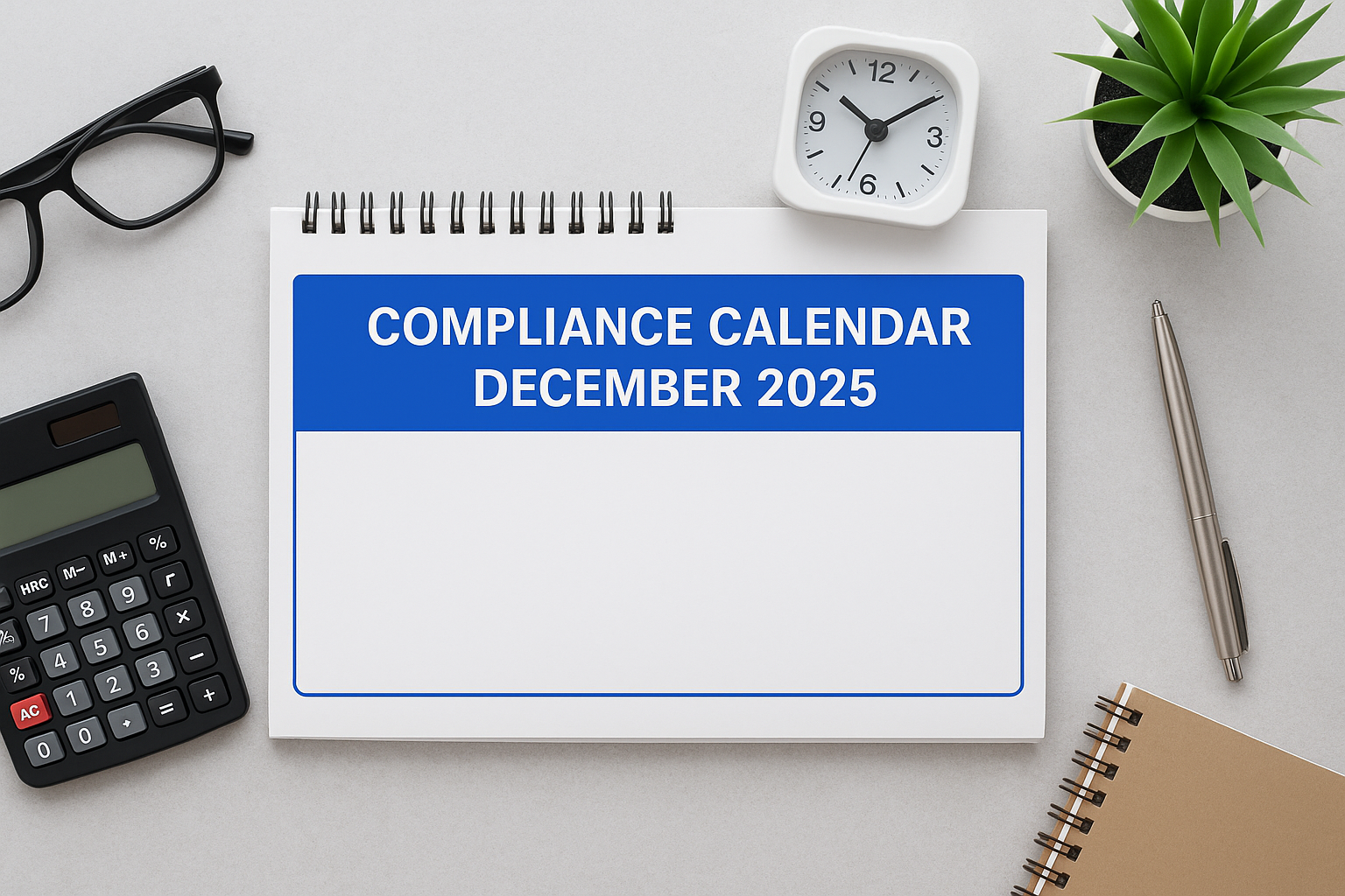 Important Due Dates in December 2025 – GST, Income tax, ITR, MCA